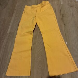 ZARA Orange Faux Pockets Light Flare Leg Dress Pant Womens sz Small-NWT